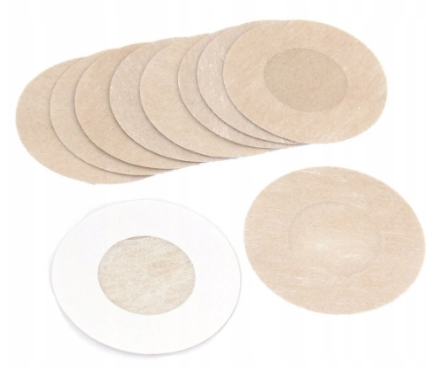 PLASTRY NAKLEJKI NA PIERSI SUTKI 10 SZT. CIELISTE Kolekcja okrągłe