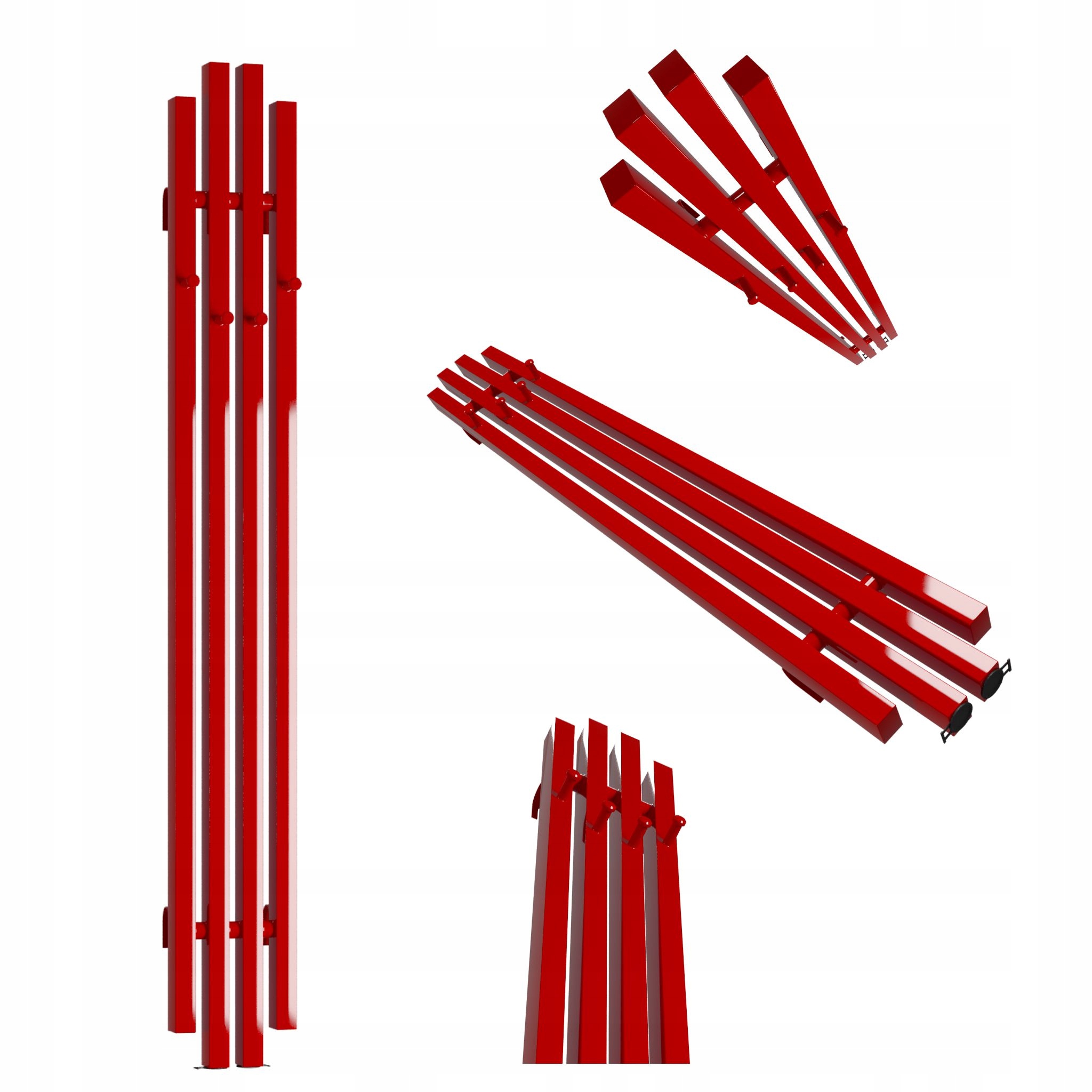 Dekorativní radiátor Bigben Hook 180x18 červený