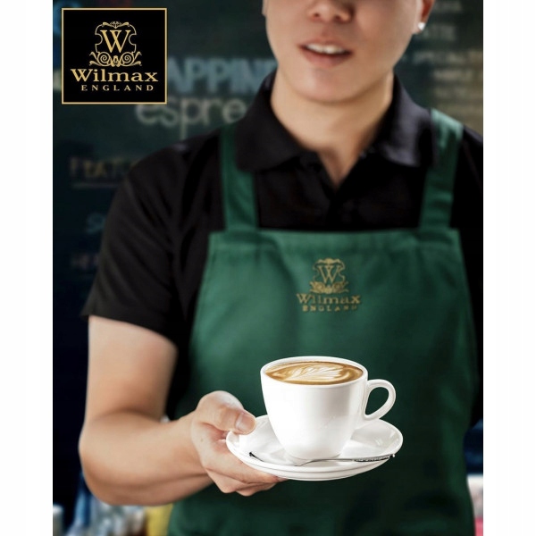 Filiżanka do herbaty i kawy 190 ml ze spodkiem Wilmax biała porcelanowa Pojemność 190 ml