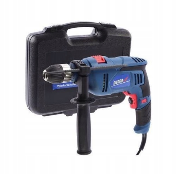 Příklepová vrtačka Dedra DED7960 900W, samosvorný držák 13 mm, kufr