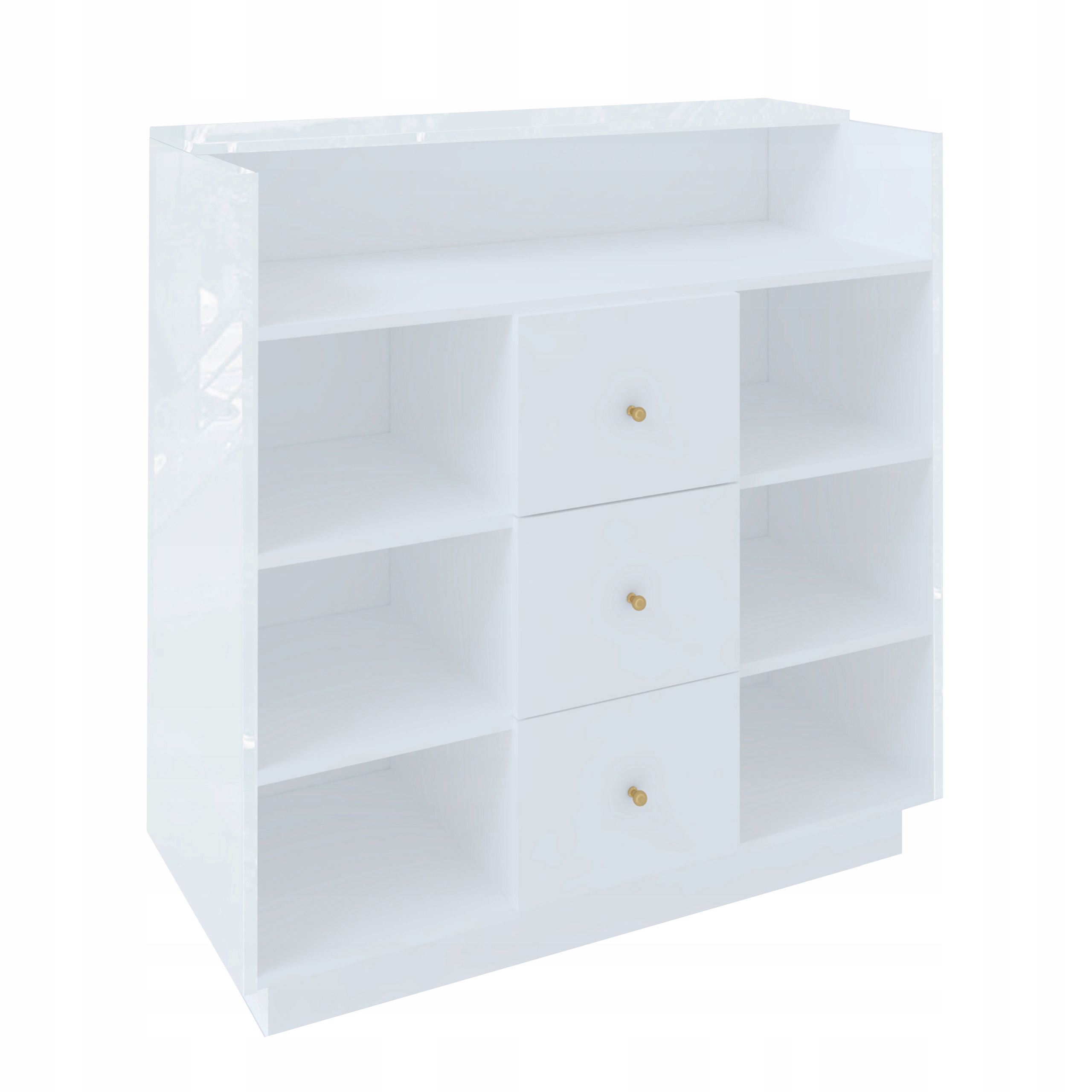 RECEPCJA LADA DO SALONU URODY W STYLU GLAMOUR KLARA 2 BIAŁY POŁYSK Kod producenta LRK2BP/Z