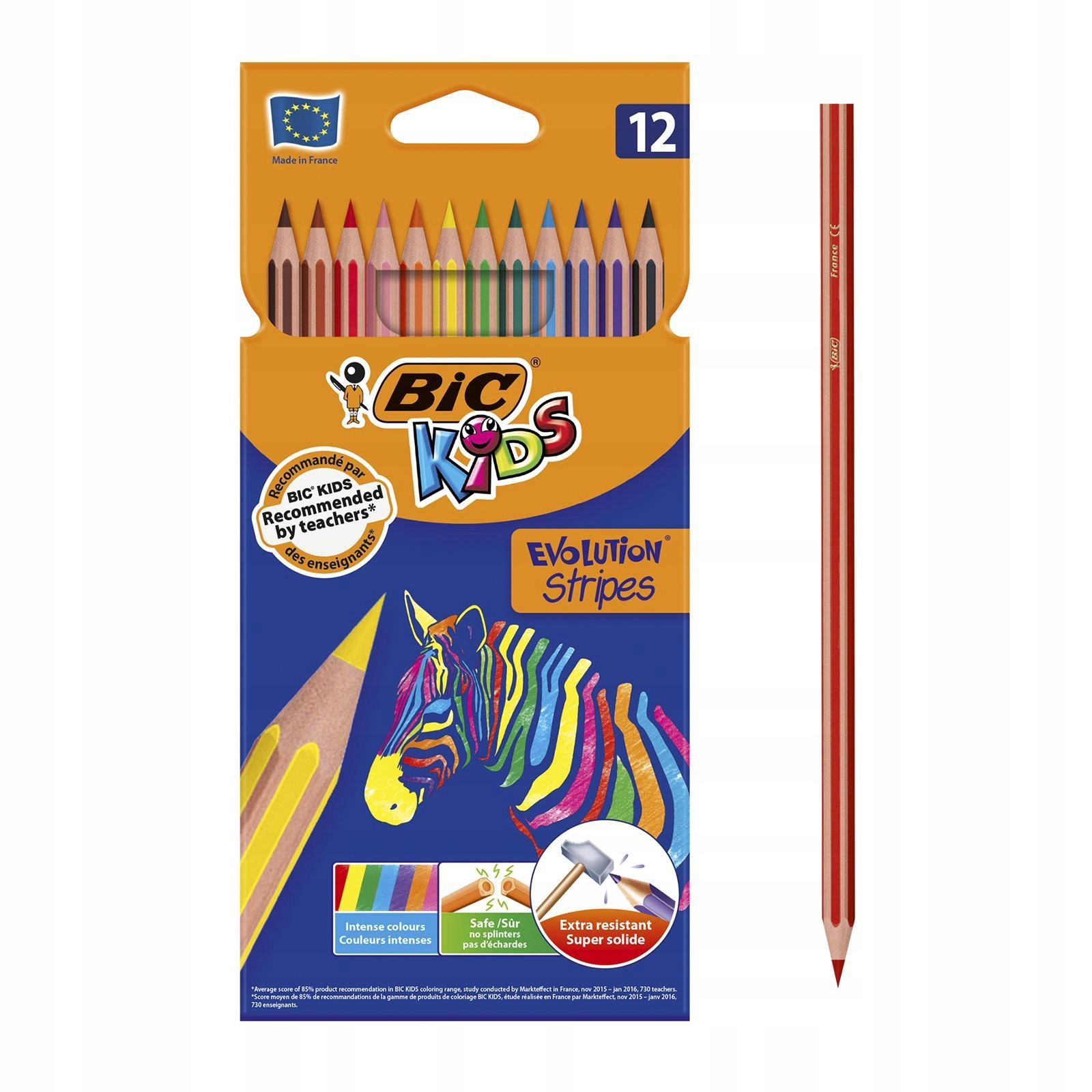 BIC KIDS EVOLUTION STRIPES олівці 12 KOL EAN (GTIN) 3086123499102