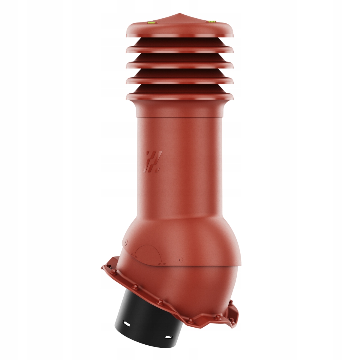 Větrací komín nezateplený HiVent fi125 Trapez T14 Červený