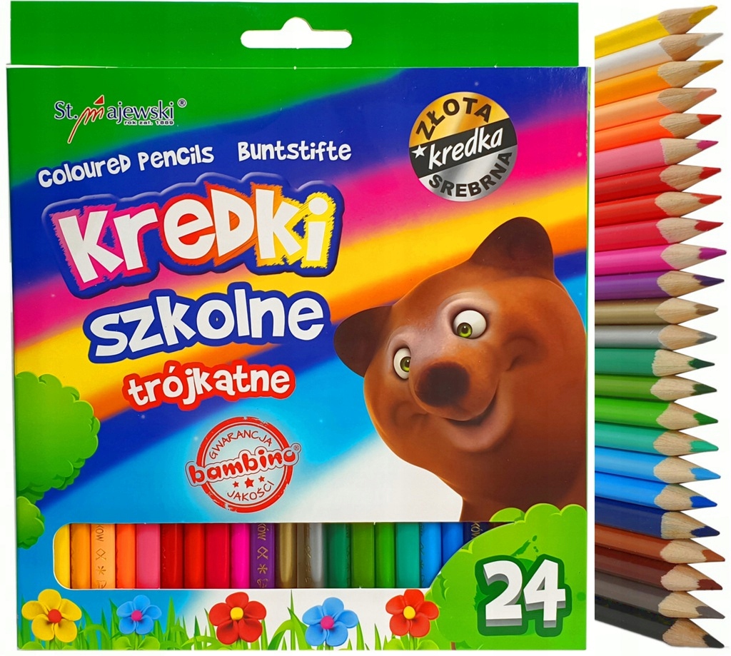 KREDKI BAMBINO OŁÓWKOWE 24KOL 18CM 2076 A'8