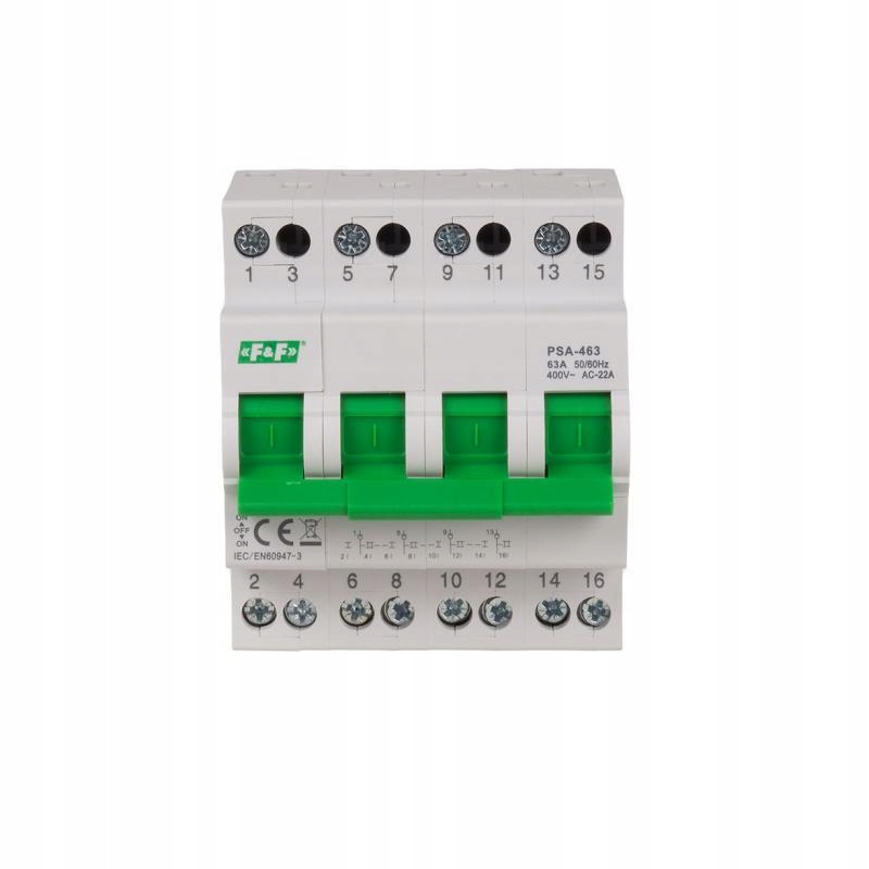 Přepínač zdroje napájení I-0-II PSA-463 63A 4P