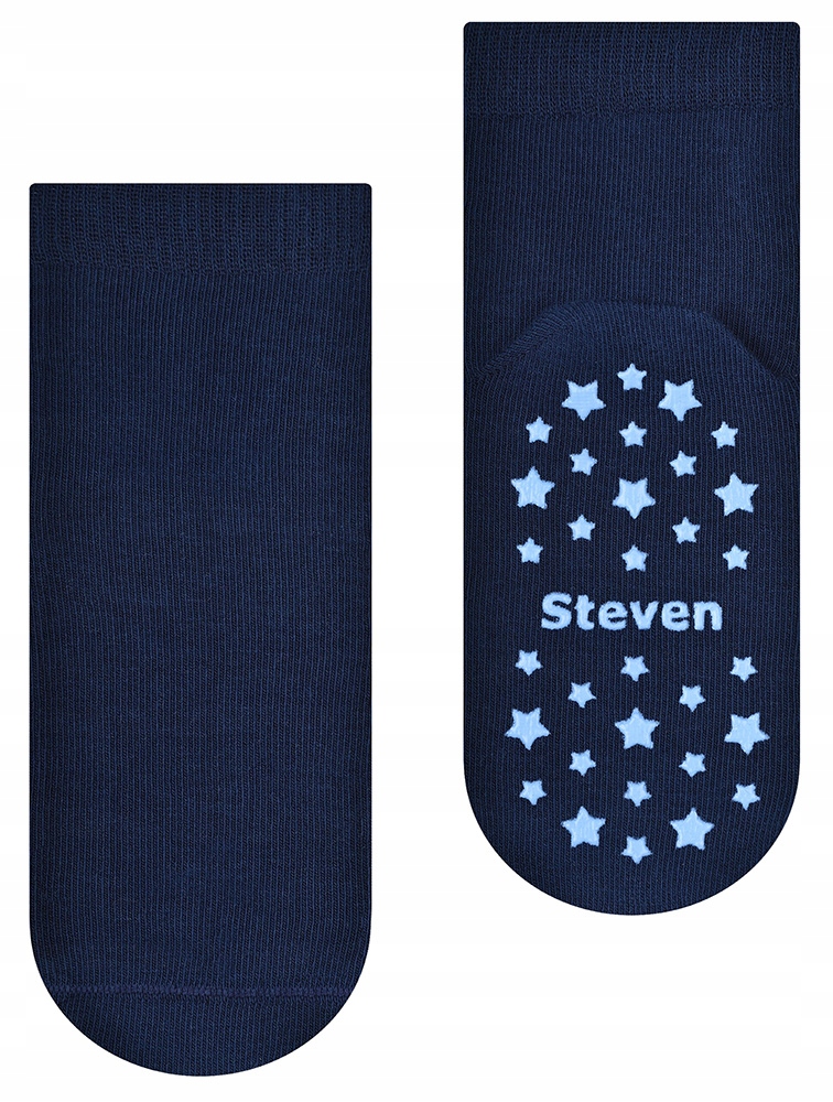 Cieńsze skarpetki ANTYPOŚLIZGOWE z ABS pod stopą, 23-25, granatowe