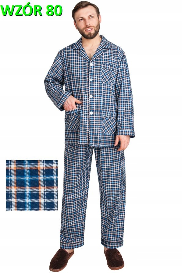 PIŻAMA MĘSKA BAWEŁNIANA BAWEŁNA TKANA r.XL FOR-MAX Kolor wielokolorowy