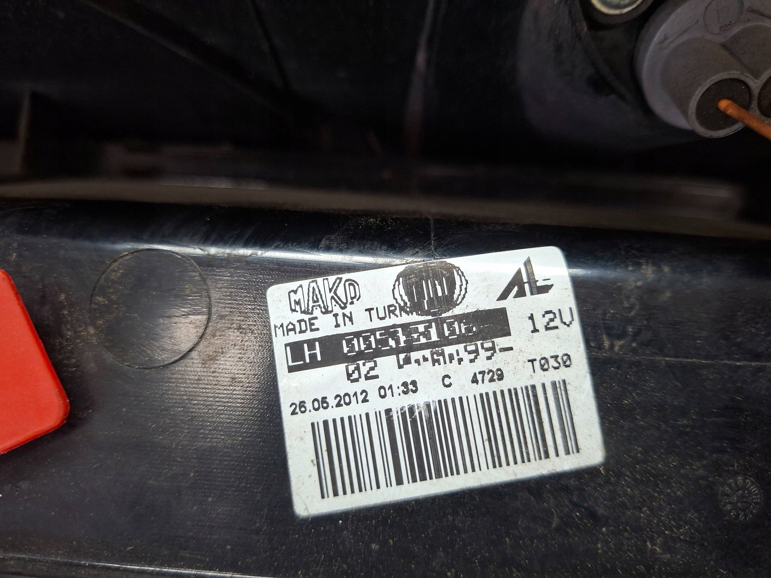 light rear left 518106740 FIAT DOBLO II COMBO D 2010