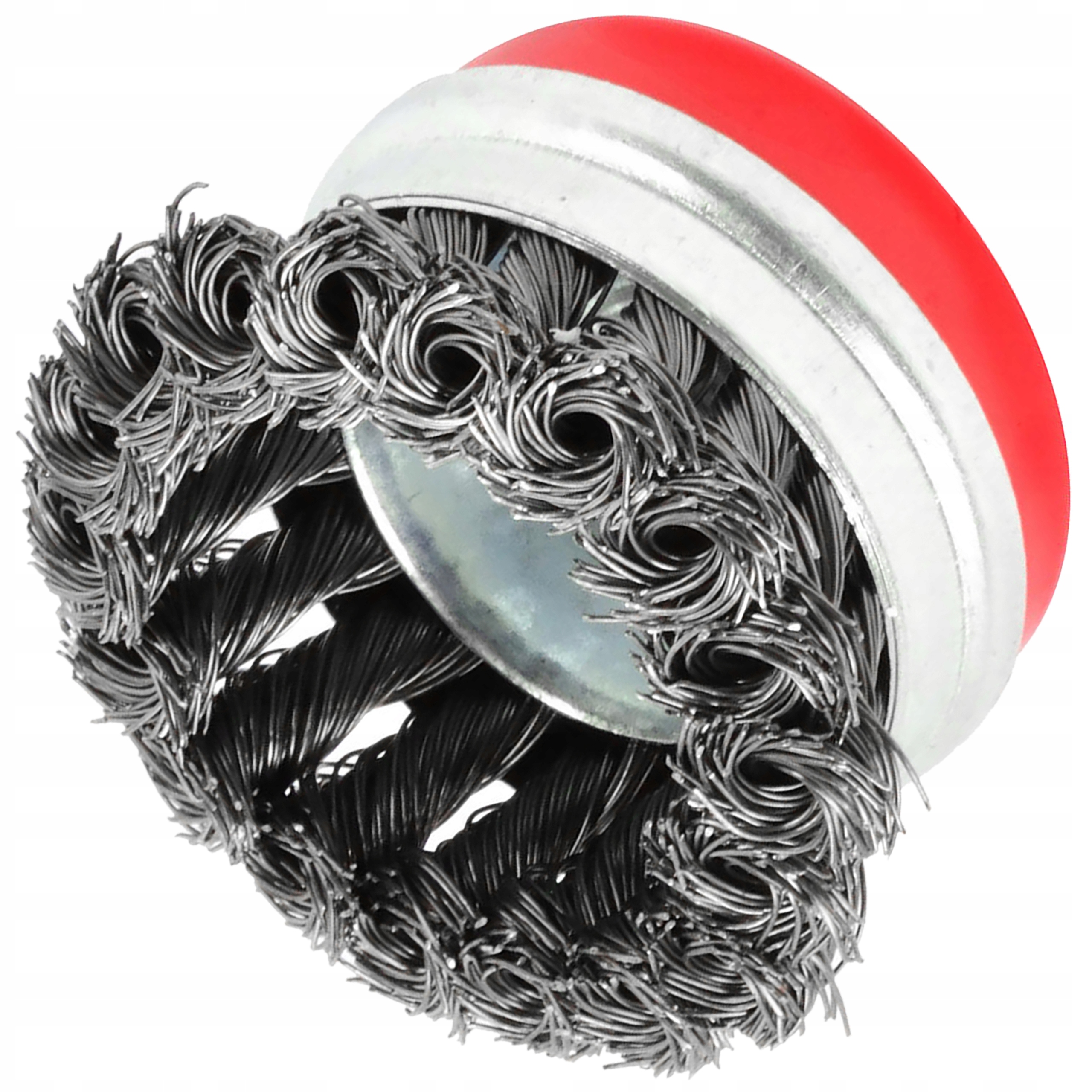 SZCZOTKA DRUCIANA DOCZOŁOWA PLECIONA 65mm M14 DO SZLIFIERKI KĄTÓWKI OPASKA