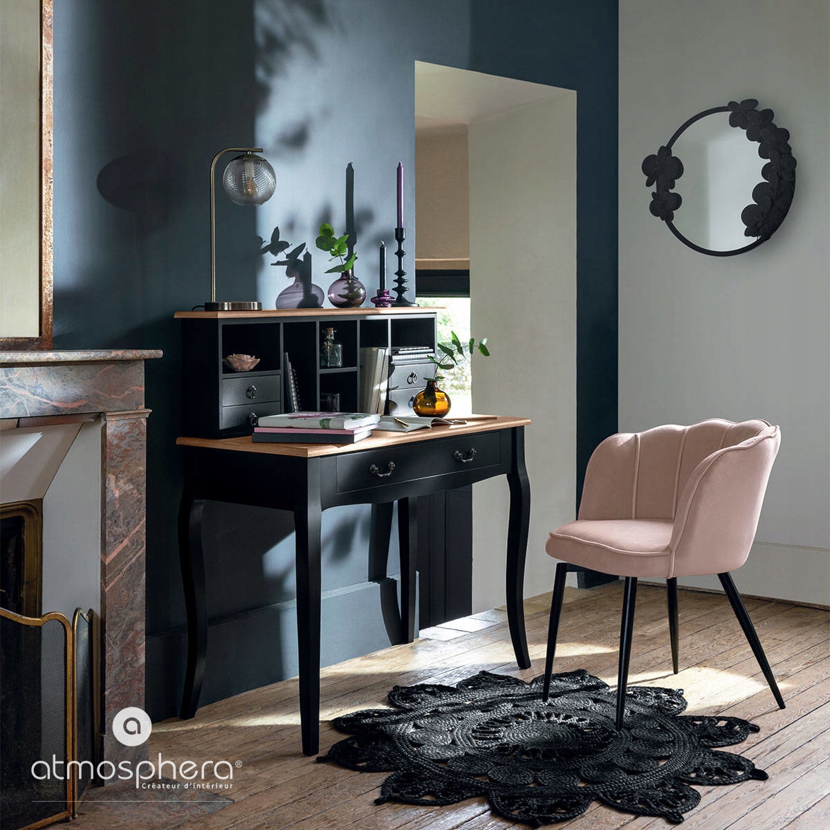 LAMPKA NOCNA metalowa ZŁOTA okrągła 16 x 47 cm Marka Atmosphera