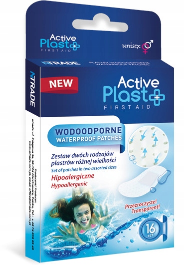 

Active Plastry Opatrunkowe Wodoodporne 16szt