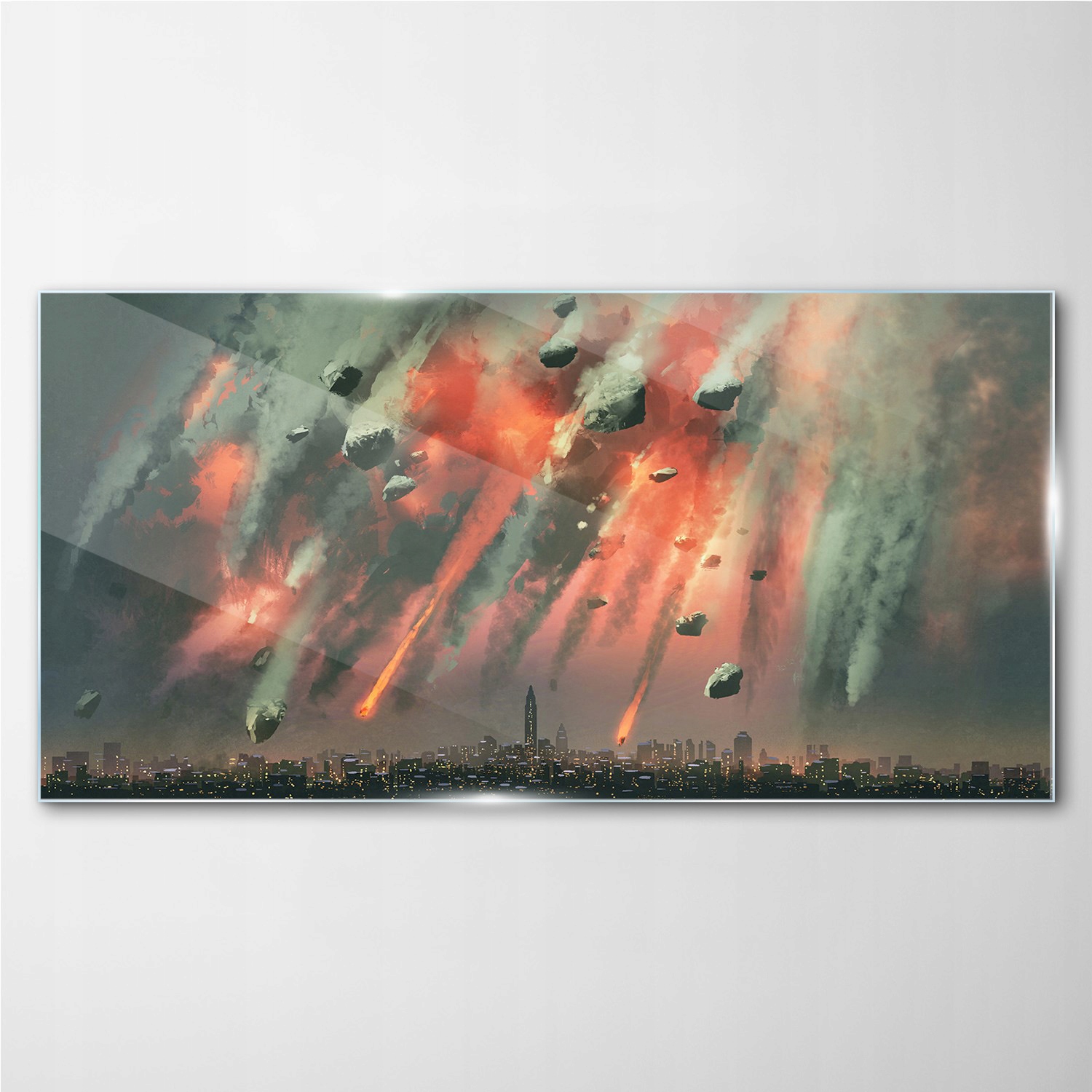 

Szklany obraz Meteory miasto noc niebo 140x70 cm