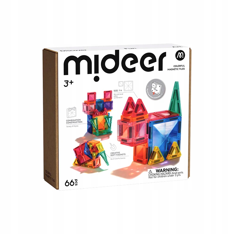 Mini klocki magnetyczne mideer – 66 el.