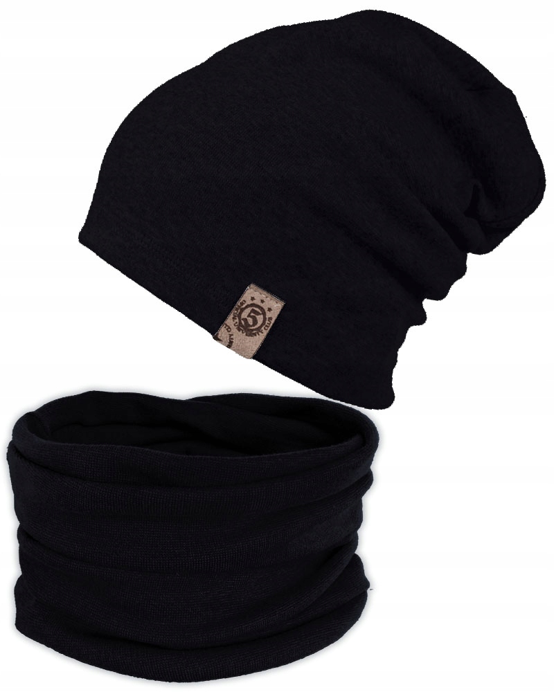 

Komplet wiosna jesień Czapka Tuba komin r. XL