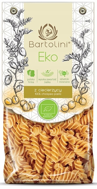 Levně 5 x Bartolini Těstoviny (z Cizrny) Fusilli Bio 250 g Bartolini