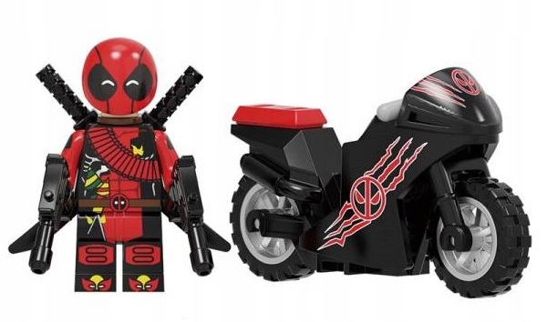 

Klocki figurka Bohater Deadpool red motor