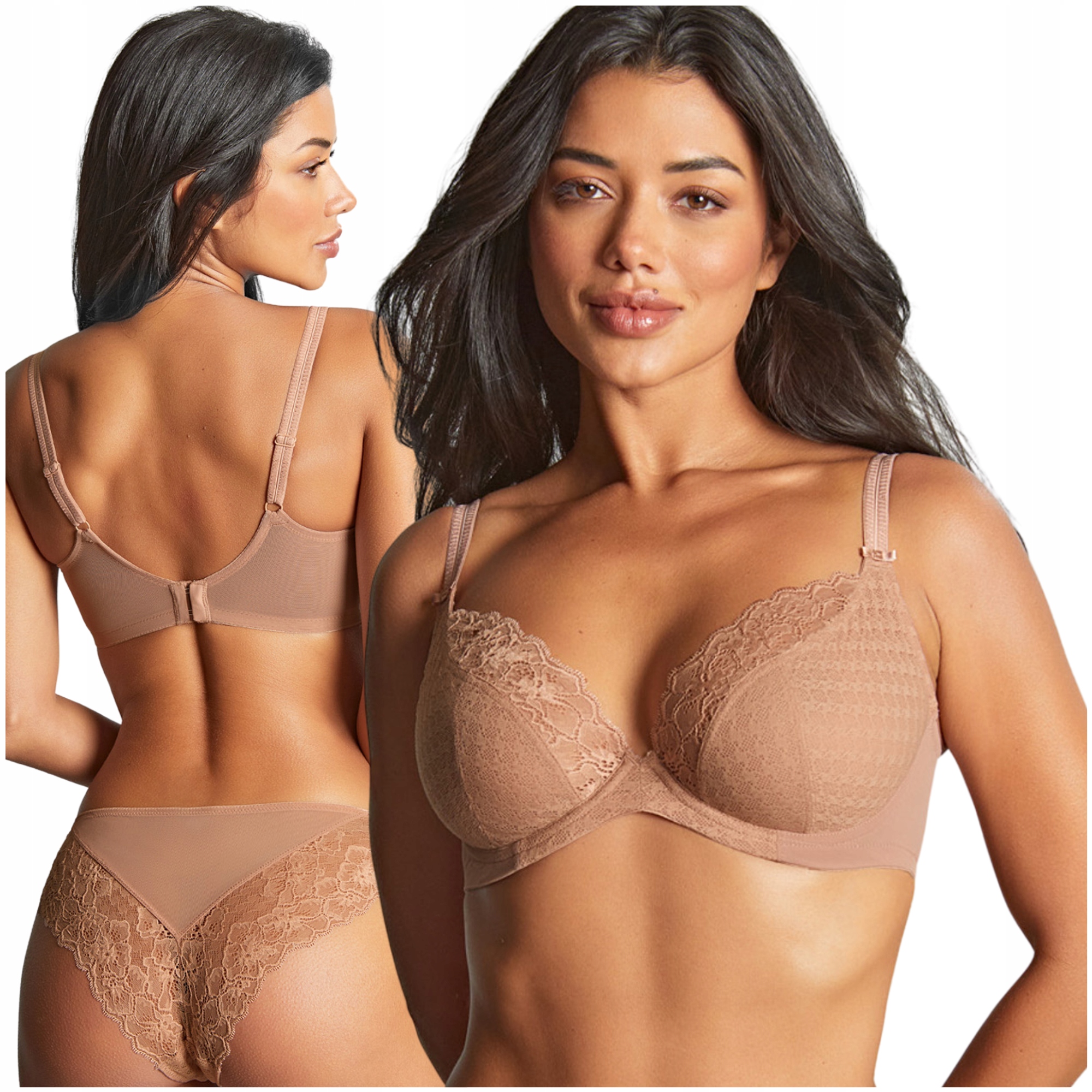 Podprsenka měkká podprsenka soft plunge béžová Panache Envy 7286A Honey 36D/80D