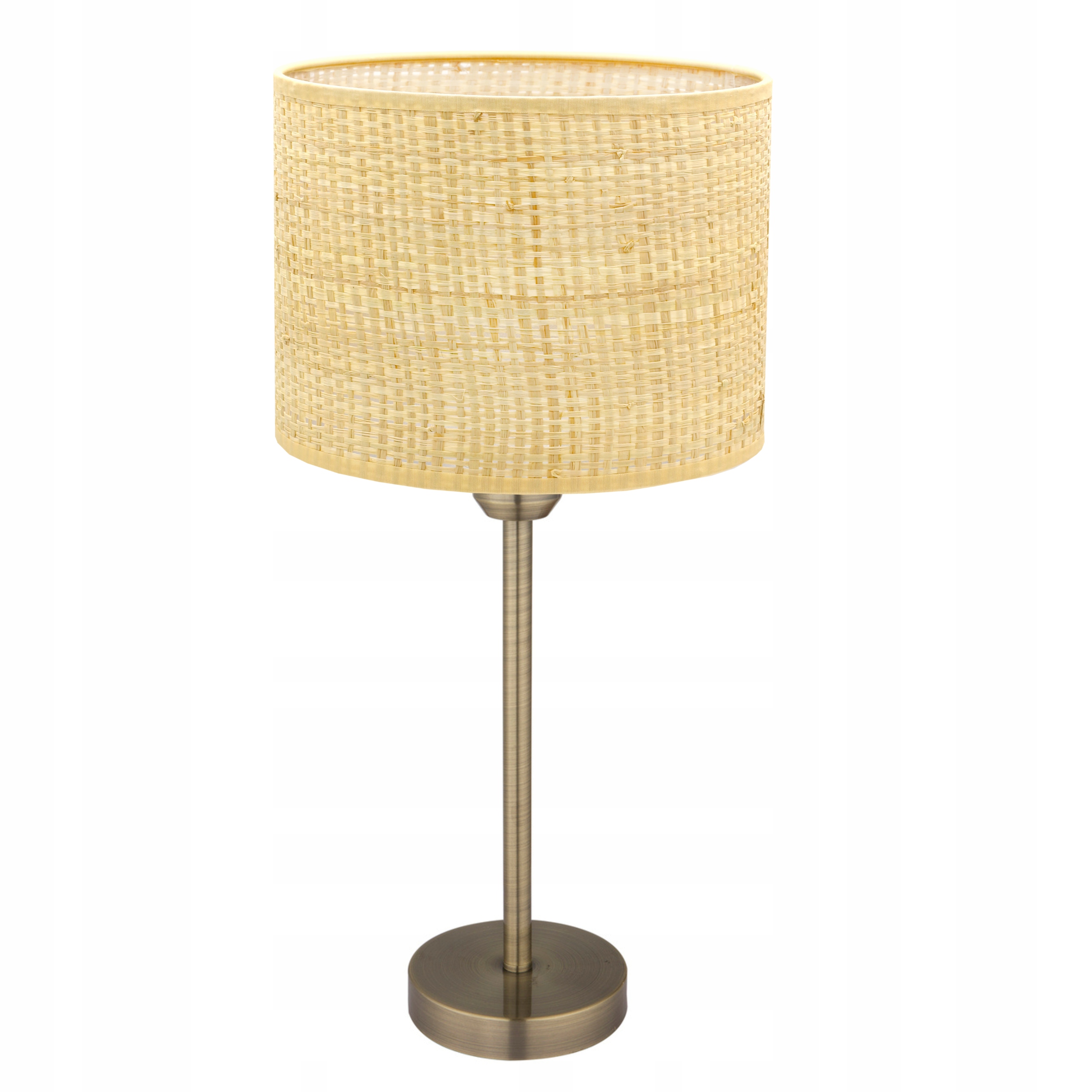 Noční Lampa Stolní Rattan Saténová Patina 43 cm E27