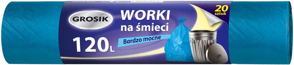 

Worki na śmieci Grosik 120l 20szt niebieski