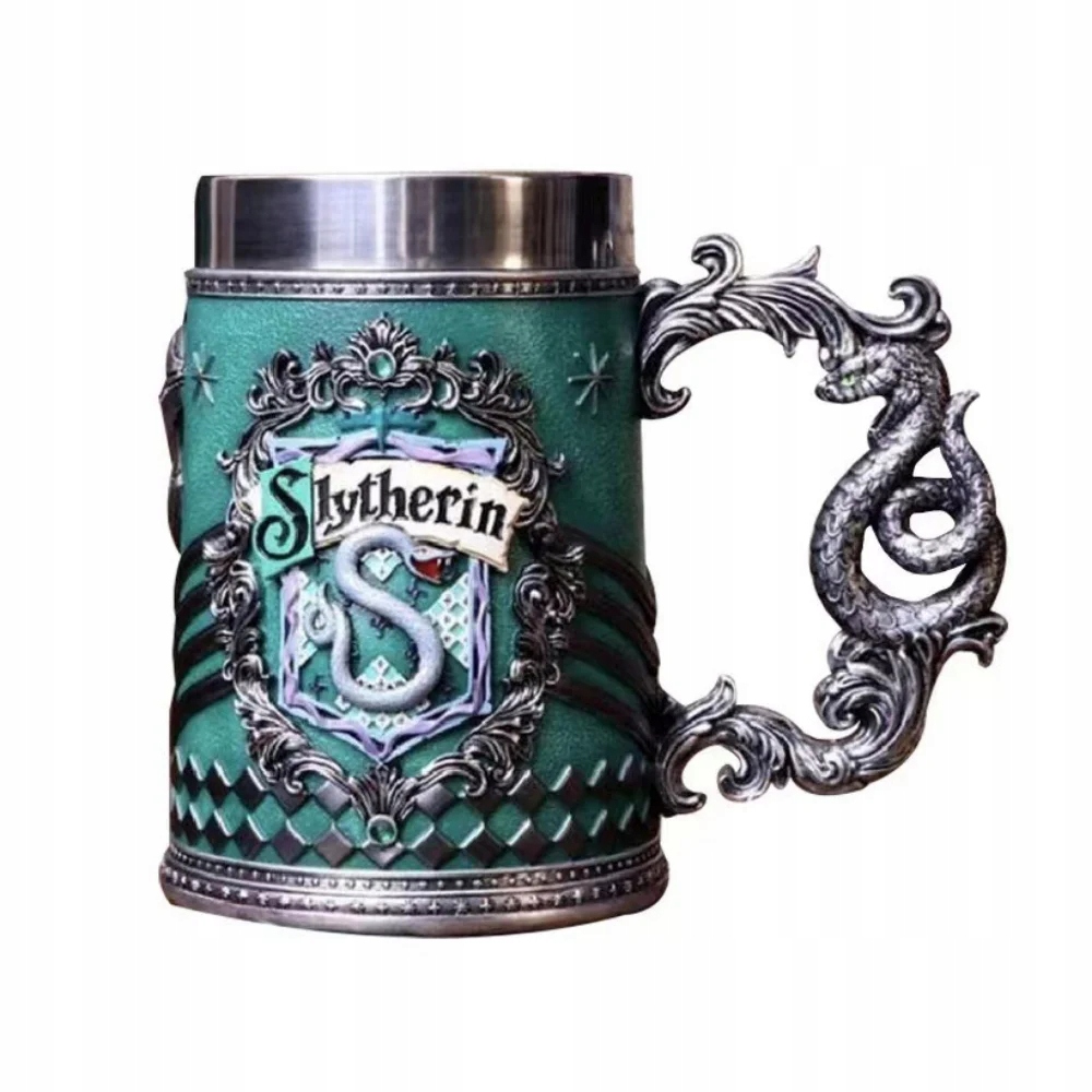 Epický Hrnek Pivní Sklenice Harry Potter Zmijozel Nerezová Ocel 550 ML Larp Rpg