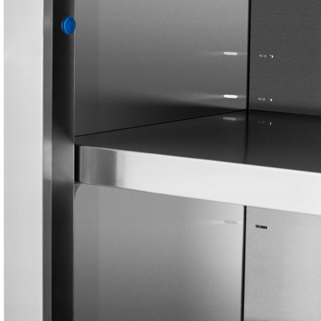 SZAFA ŚCIENNA GASTRONOMICZNA Z DRZWIAMI PRZESUWANYMI STAL 100 X 45 X 60 CM Głębokość produktu 45 cm