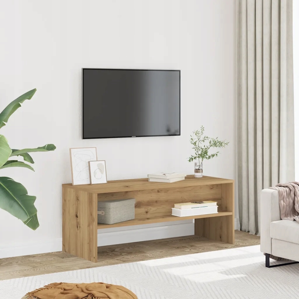 vidaXL Tv stolek dub artisan 100 x 40 x 40 cm kompozitní dřevo