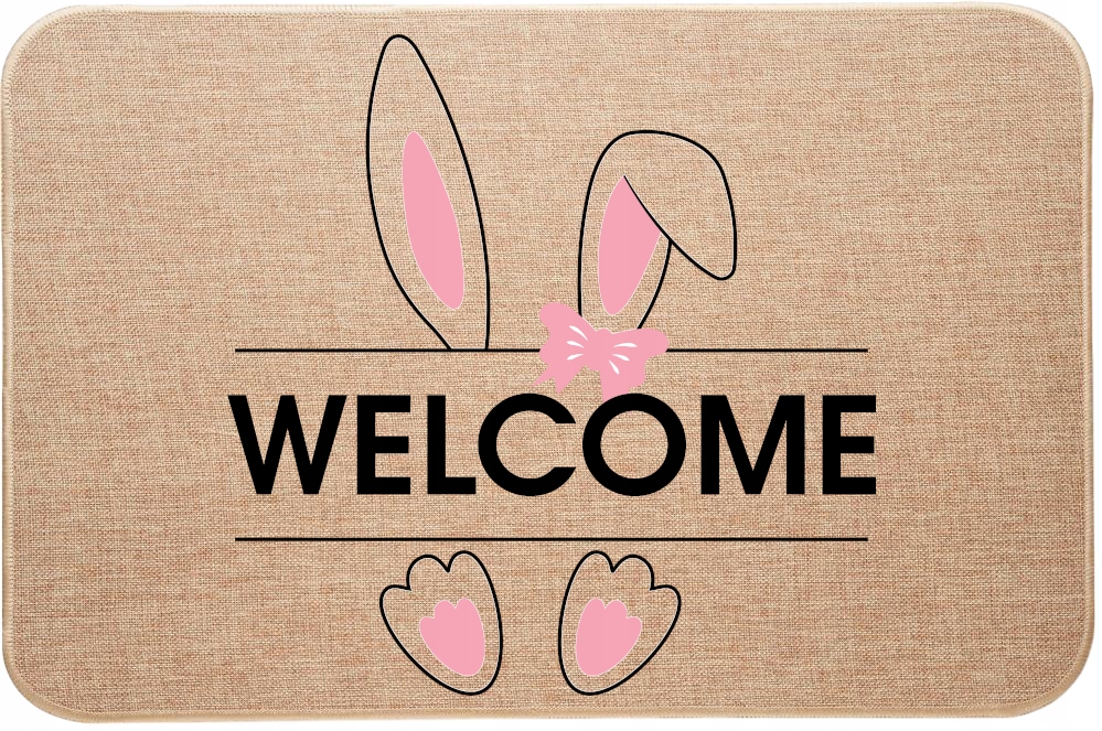 Velikonoční lněný stěrač králíček velikonoční Vítej Vítám