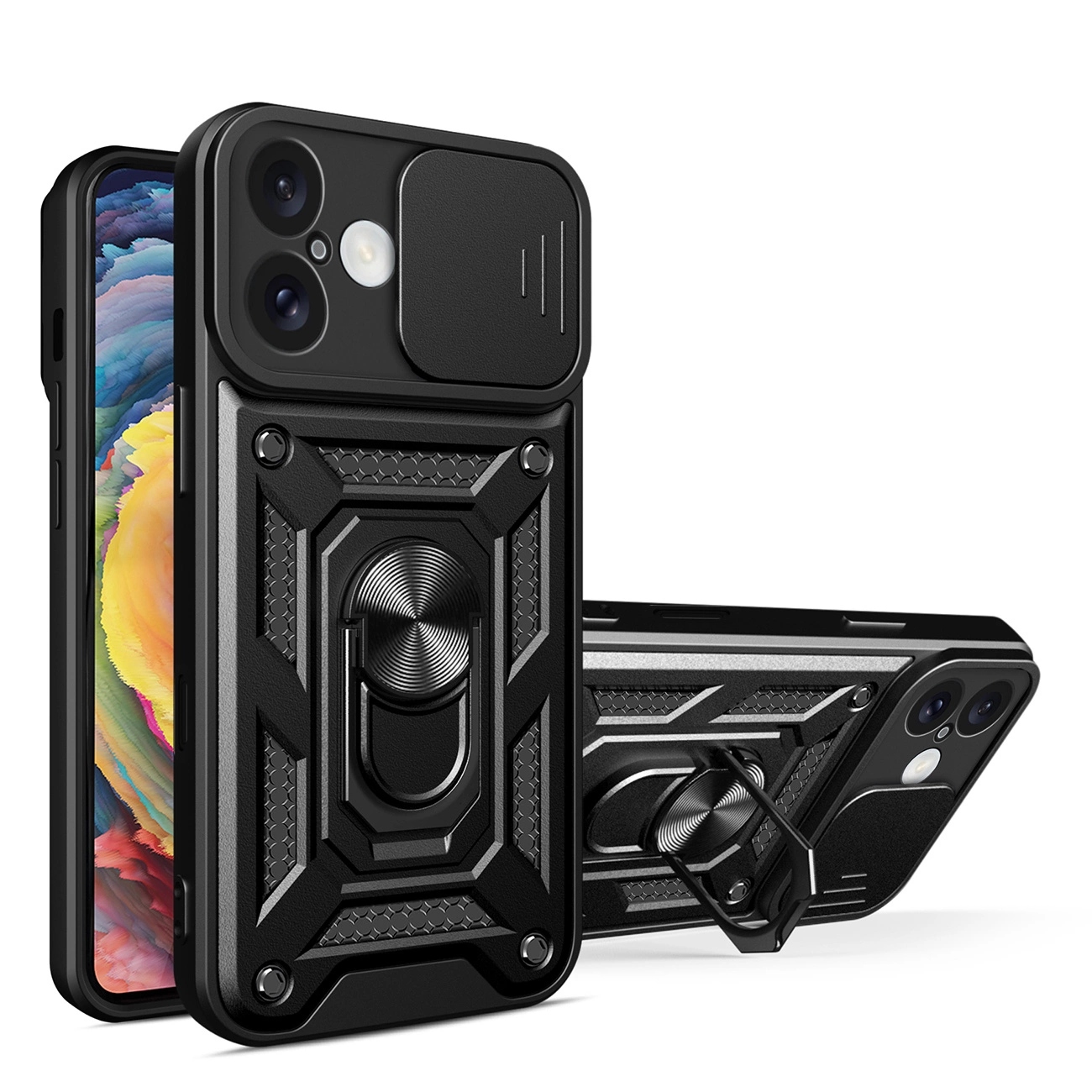 Etui Hybrid Armor Camshield na iPhone 16 Plus pancerne z osłoną na z