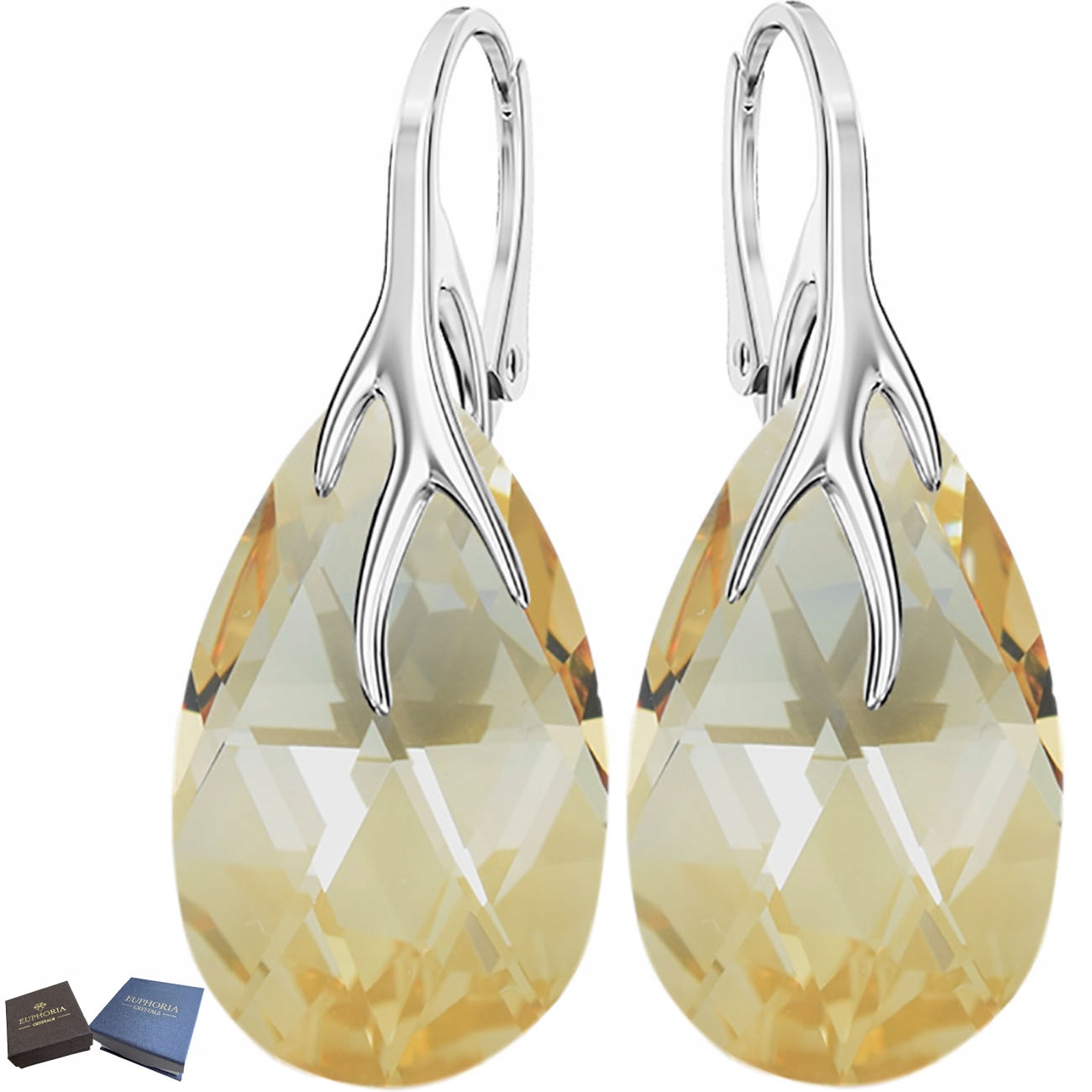 Stříbrné Náušnice 925 Závěsné Zirkony Stříbrné dámské šperky pro dceru