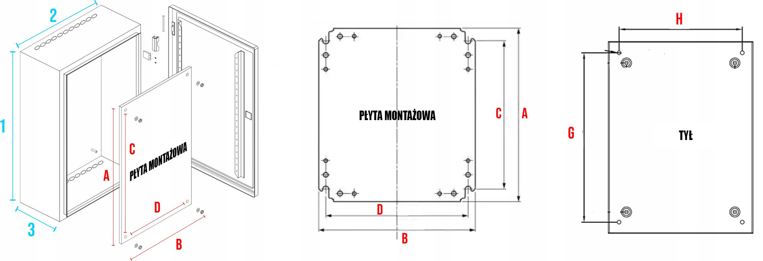 Skrzynka Elektryczna Rozdzielnia Obudowa Metalowa 40x40x20 Informacje o bezpieczeństwie CE