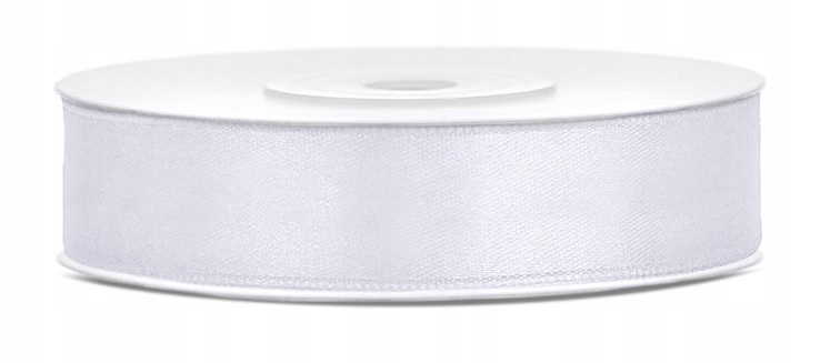 

Tasiemka wstążka satynowa 12mm 25m Biała