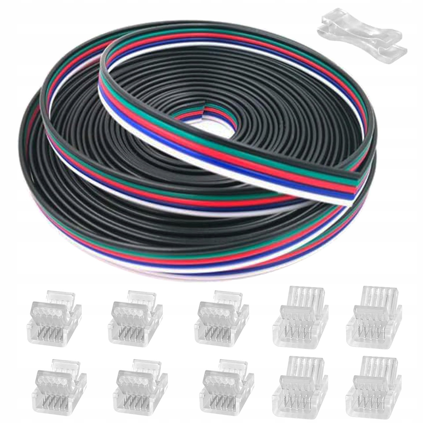 PRZEDŁUŻACZ LED 10M 5-BIEGUNOWY DO TAŚM LED 5050 3528 2835