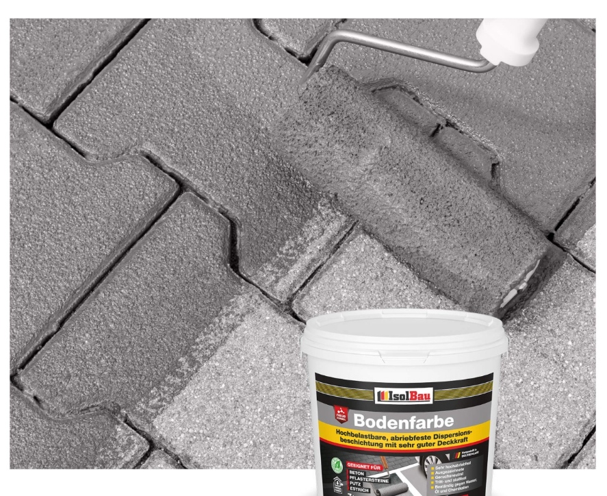Farba drogowa do betonu kostki drewna 4 kg Betongrau Bodenfarbe Isolbau