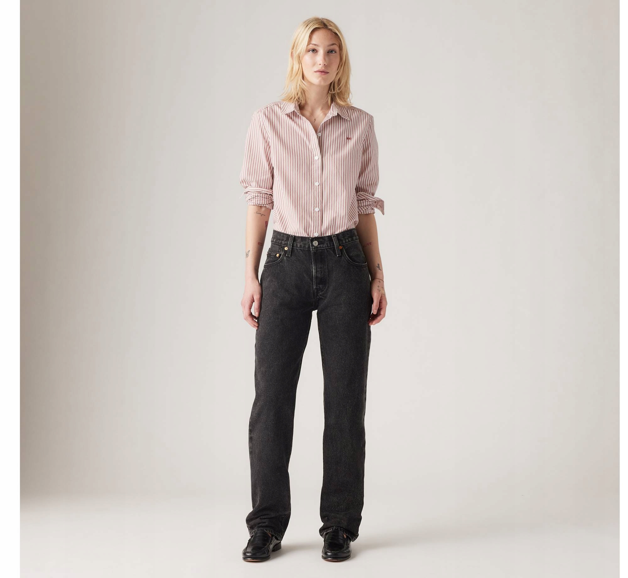 Černé džíny bez streče 501 z 90. let Levi's 29/30