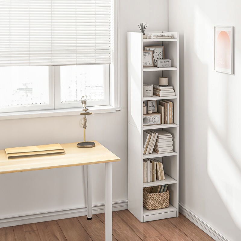 BIAŁY REGAŁ STOJĄCY NA KSIĄŻKI PÓŁKI WYSOKI SKANDYNAWSKI SŁUPEK SZAFA EAN (GTIN) 5904890426238