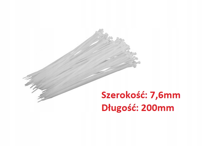 

Opaska Plastikowa Zaciskowa Trytytka 20CM 100szt