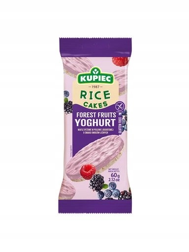 Levně 9 x Rýžové oplatky v jogurtové polevě s příchutí Lesní Ovoce 60 g