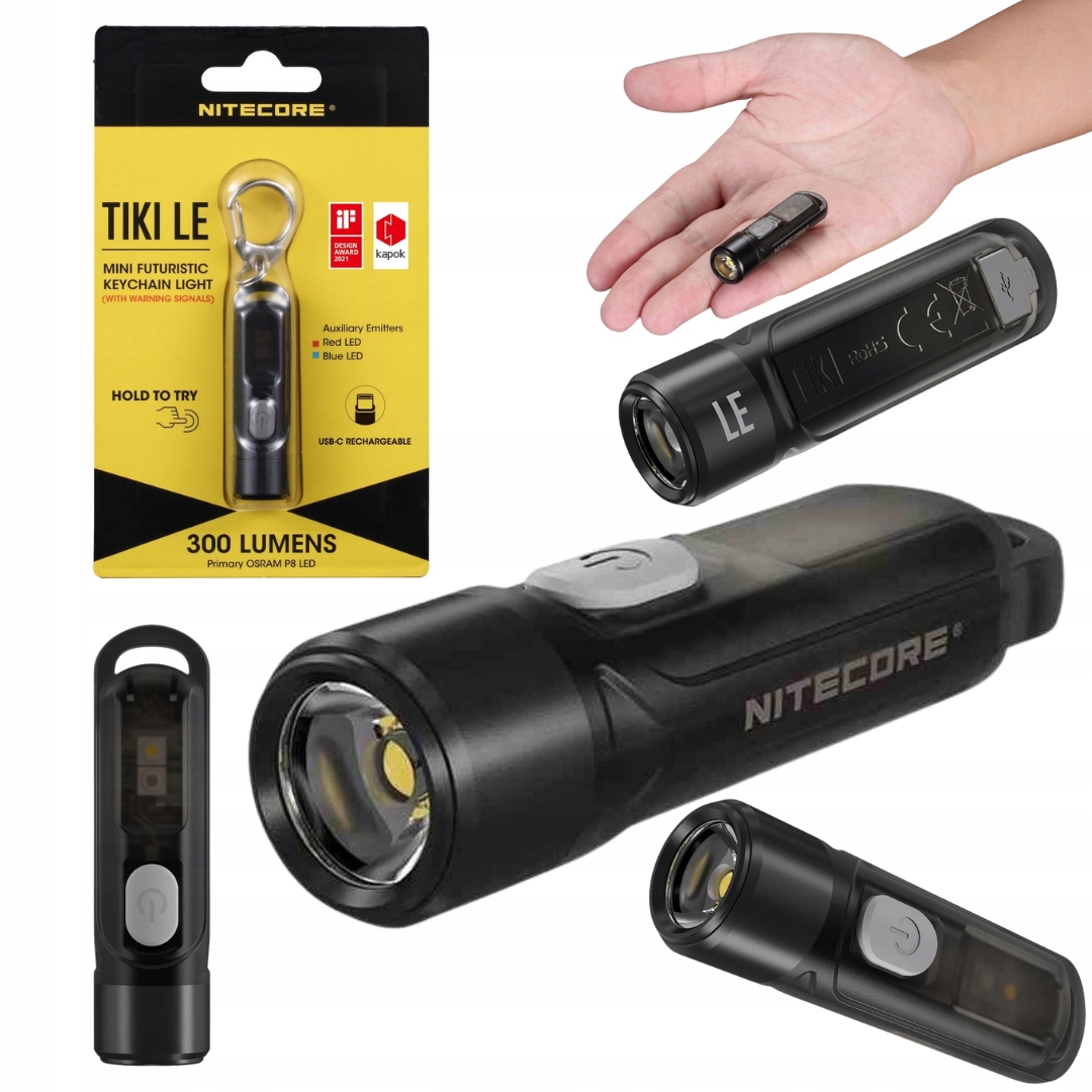 Miniaturowa Latarka Kieszonkowa Mini Brelok Nitecore Tiki 300 Lumenów Usb-c