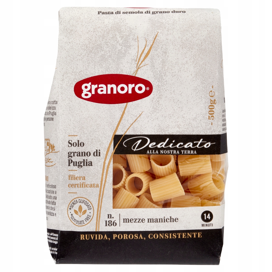 Těstoviny Dedicato Maniche N.186 500g Granoro