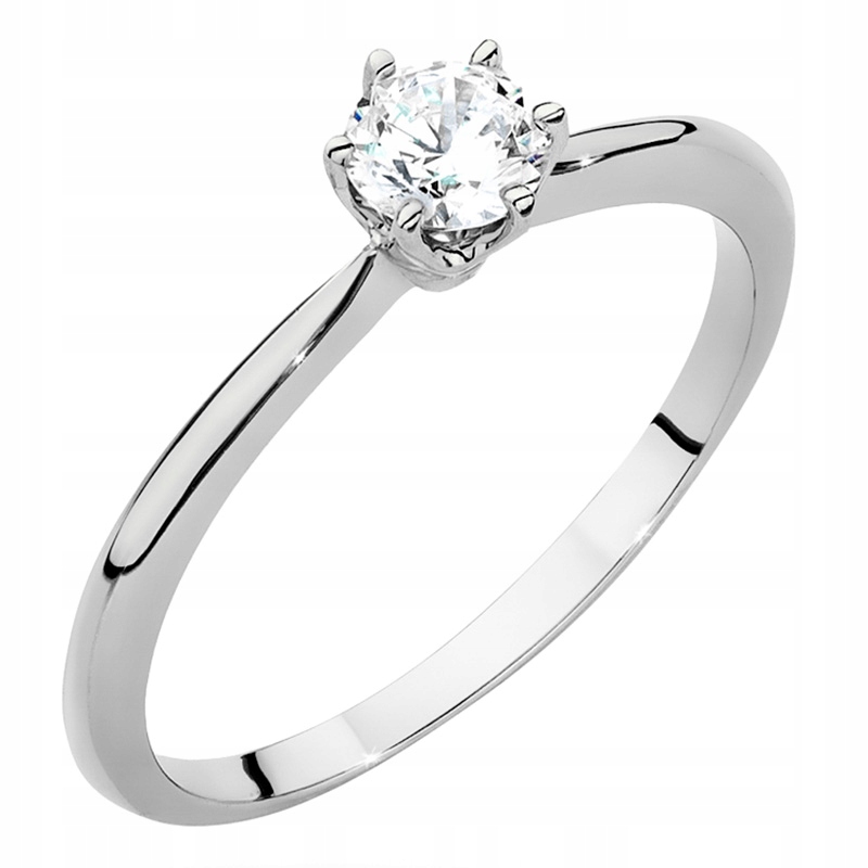 Krásný Zlatý Prstýnek 585 s Briliantem 0,50 ct