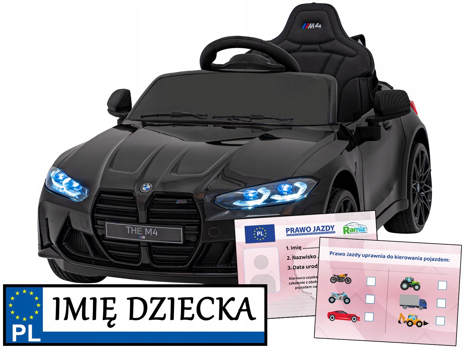 sportowy samochód elektryczny dla dzieci Bmw M4 pilot dla rodzica