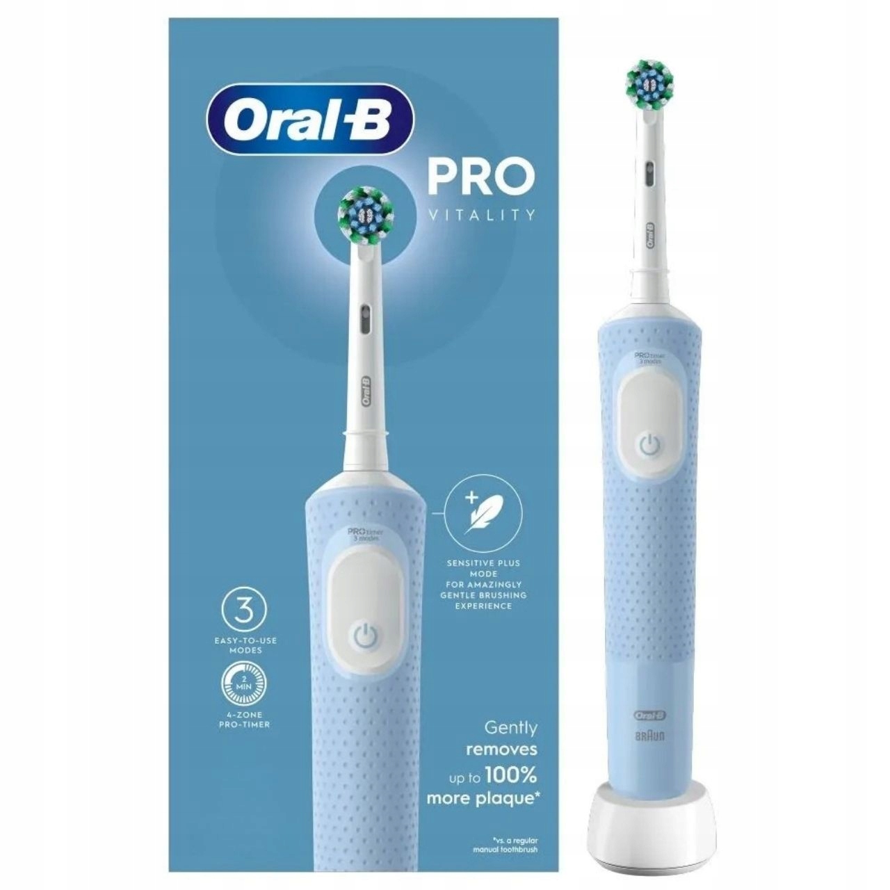 Oral-B Vitality Pro Szczoteczka Elektryczna do Zębów Niebieska Końcówka
