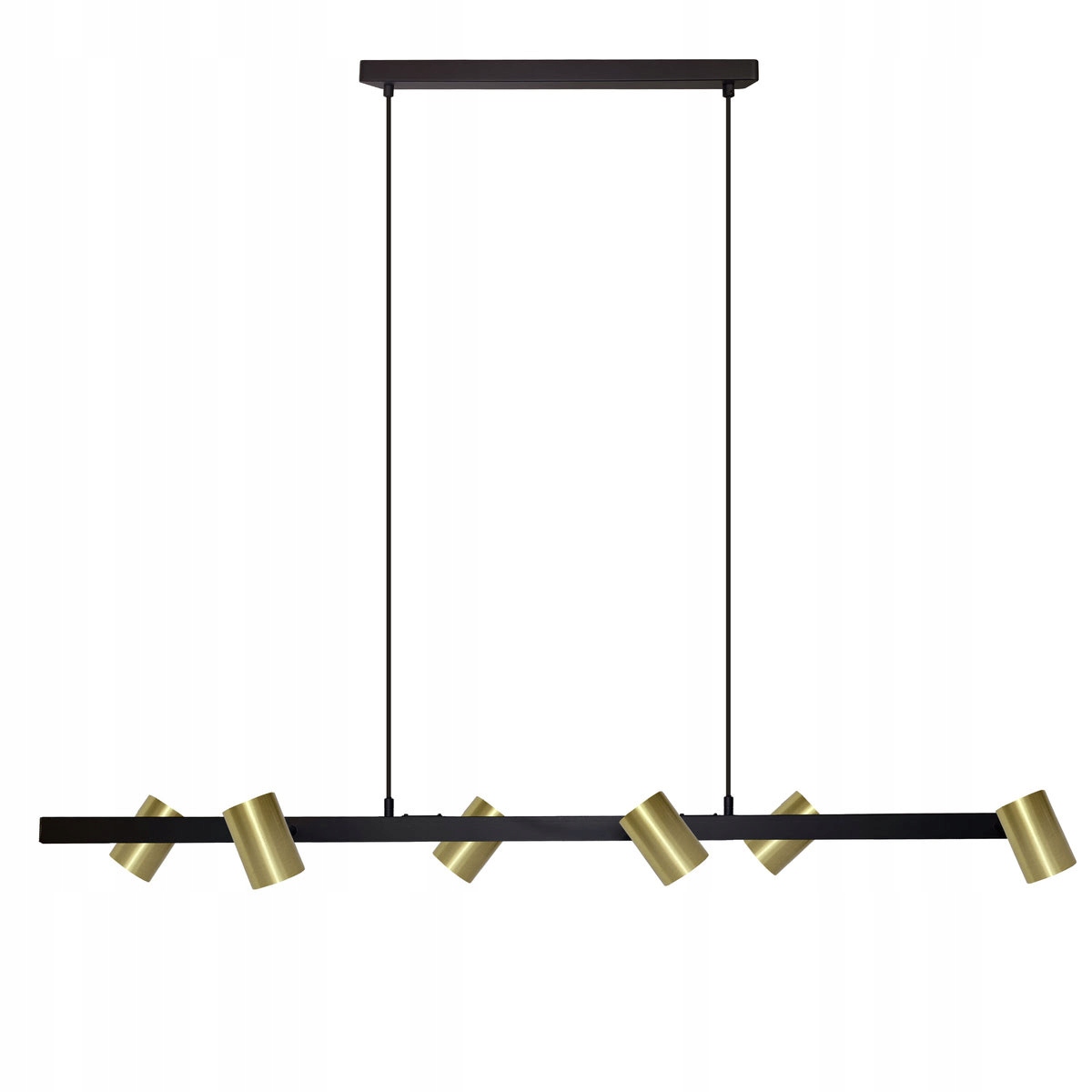 Lišta nad rodinný jídelní stůl Snow 6 reflektorů zlato/černá