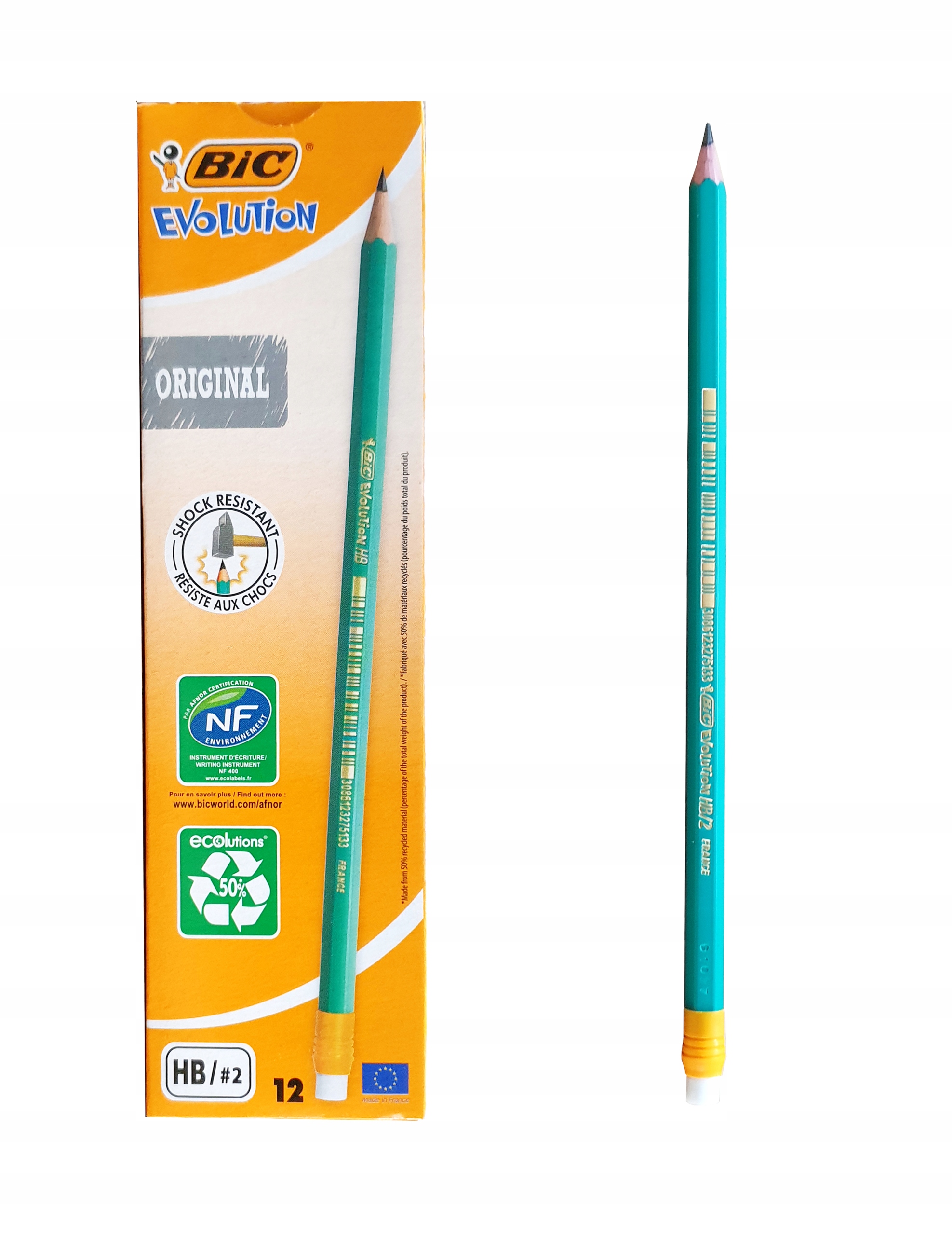 

Ołówek Hb Evolution z gumką BiC