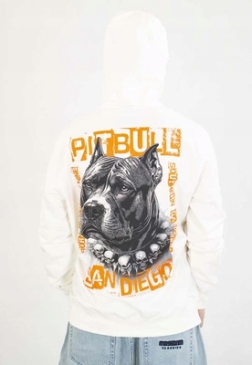 Mikina Pit Bull S Kapucí Zip Blacky off white