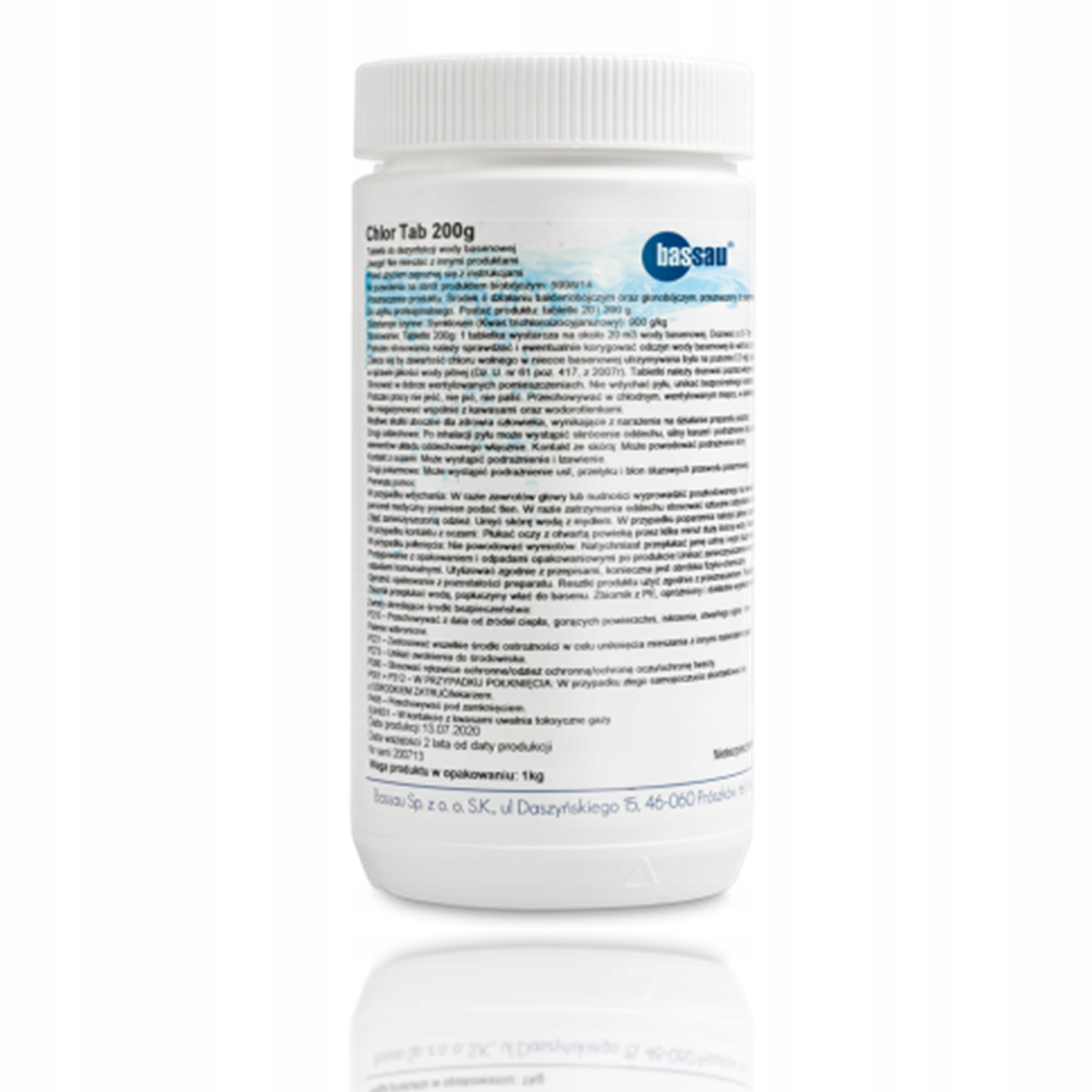 

Chlor Tab 200g do basenu chemia basenowa 1 kg