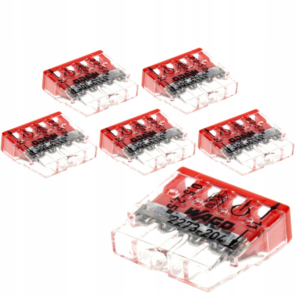 

Zestaw Wago 2273-204 Szybko Złączka Kablowa 5X