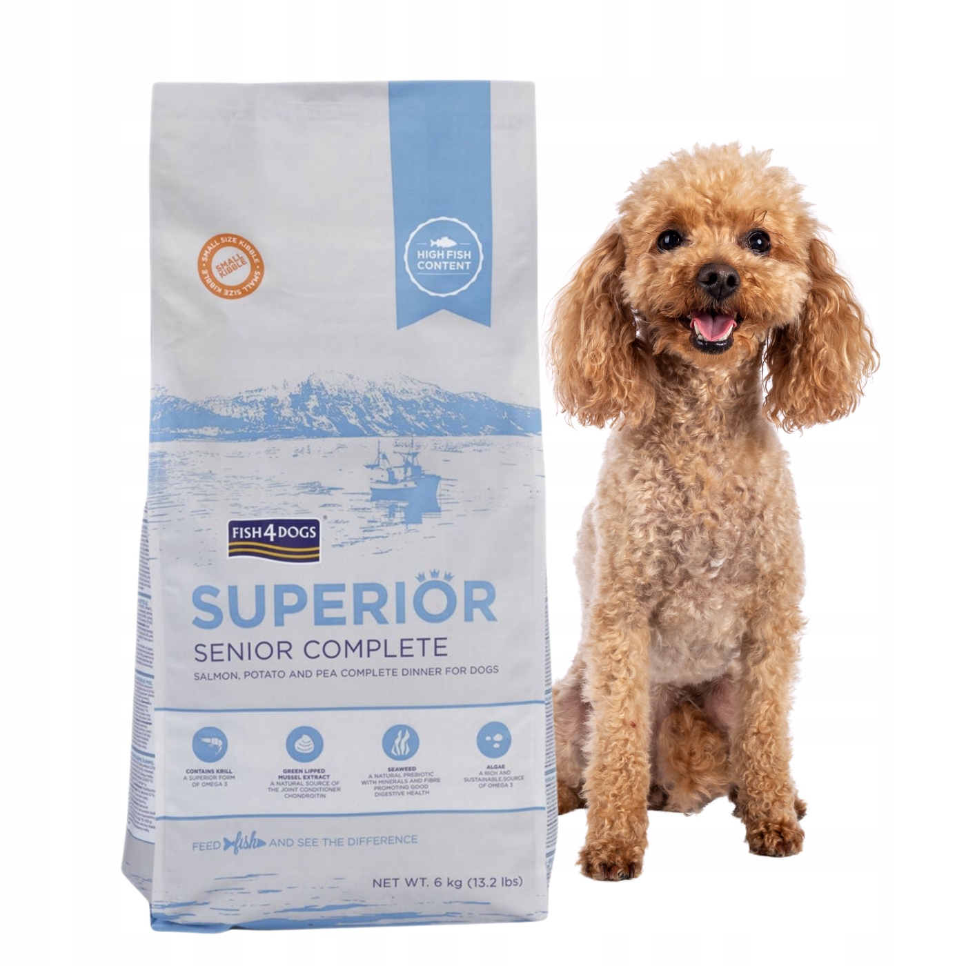 Fish4Dogs Superior Senior Small 6kg (małe granulki)