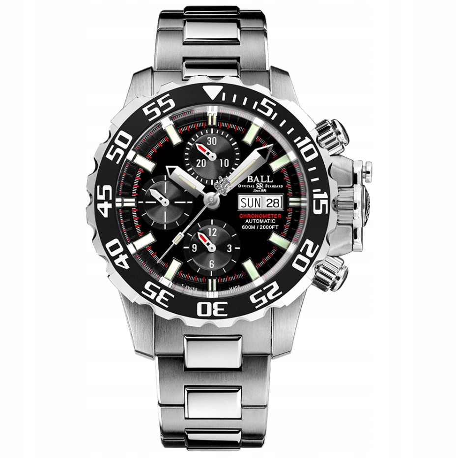 Pánské Hodinky Ball DC3226A-S4C-BK stříbrné