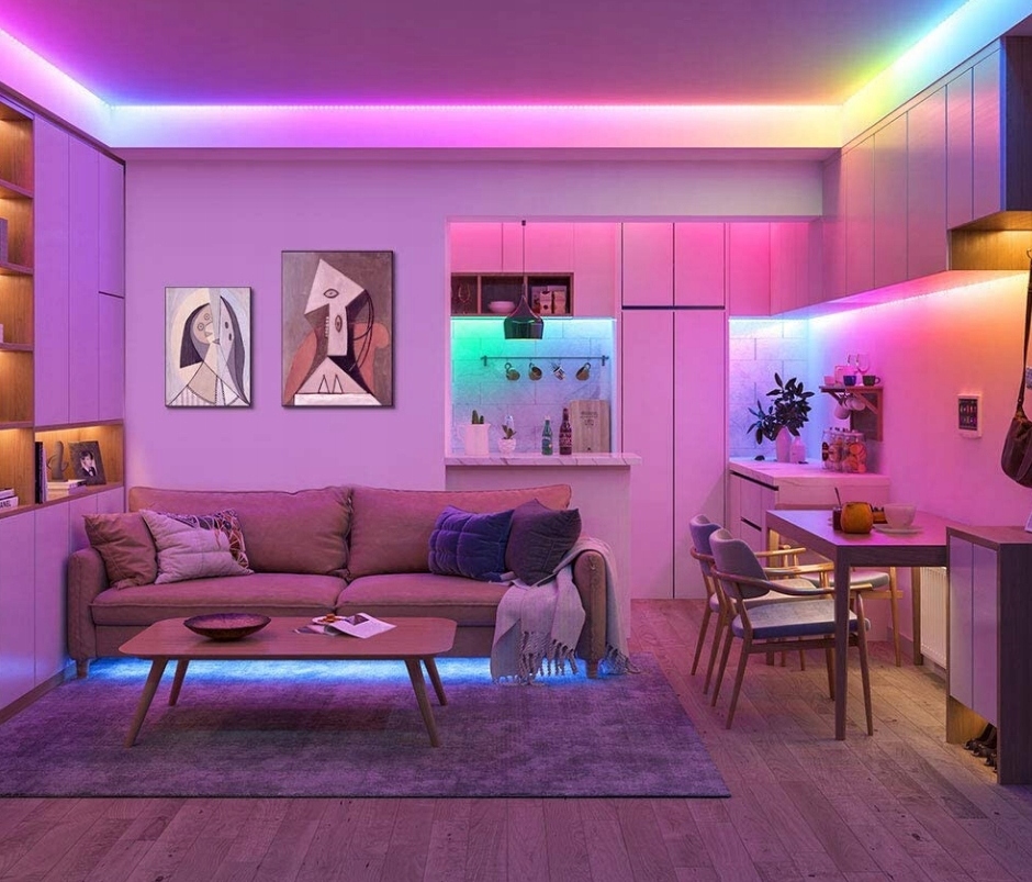 TAŚMA LED RGB KOLOROWA 5M WODOODPORNA PASEK PILOT LEDY LAMPKI Z PILOTEM Moc 24 W